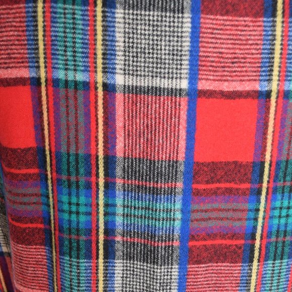 vintage 90s dress Pendleton wool tartan plaid babydoll grunge midi maxi 14 L - Picture 7 of 8